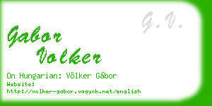 gabor volker business card